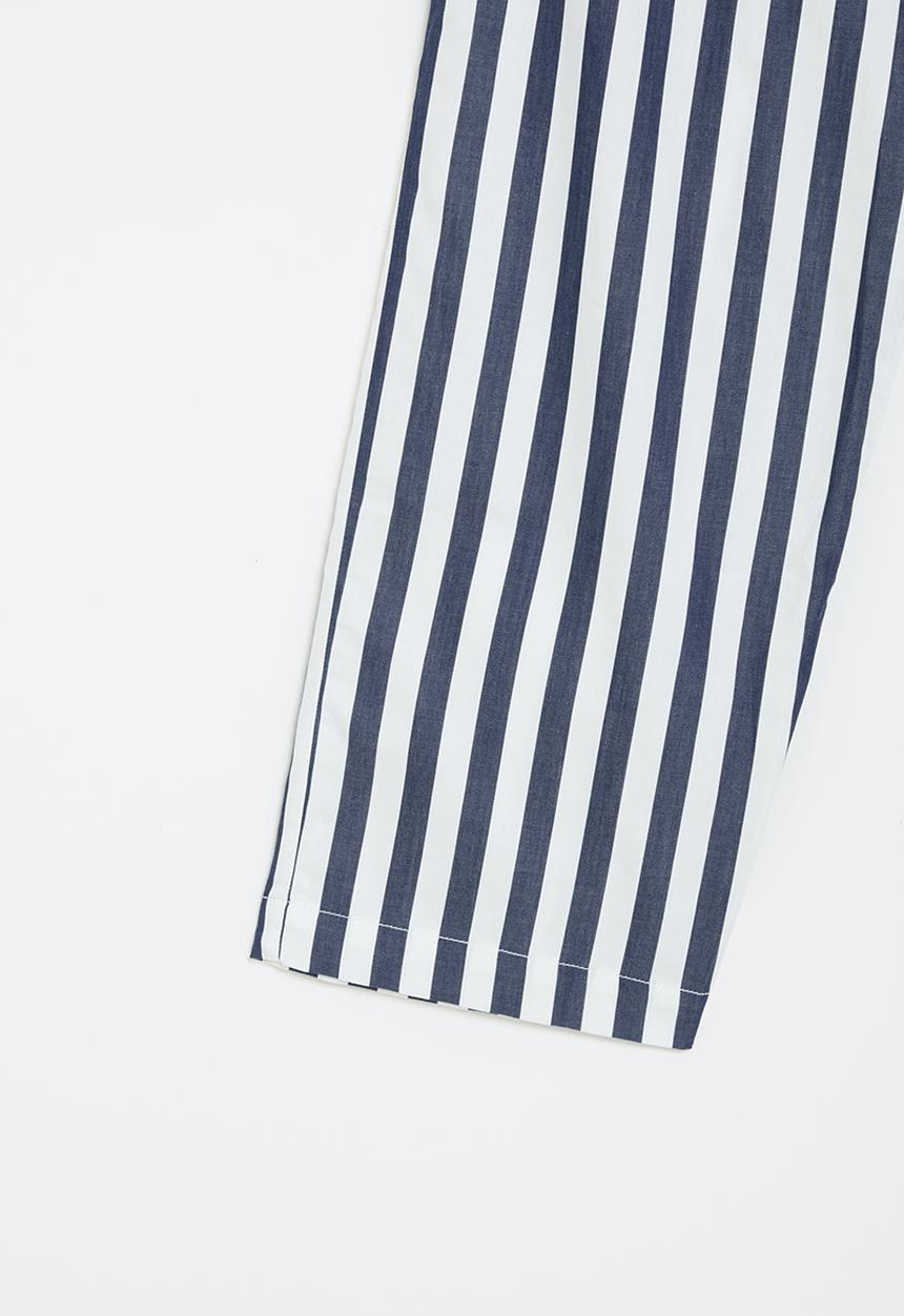 POLO - Girls relaxed striped pant - navy