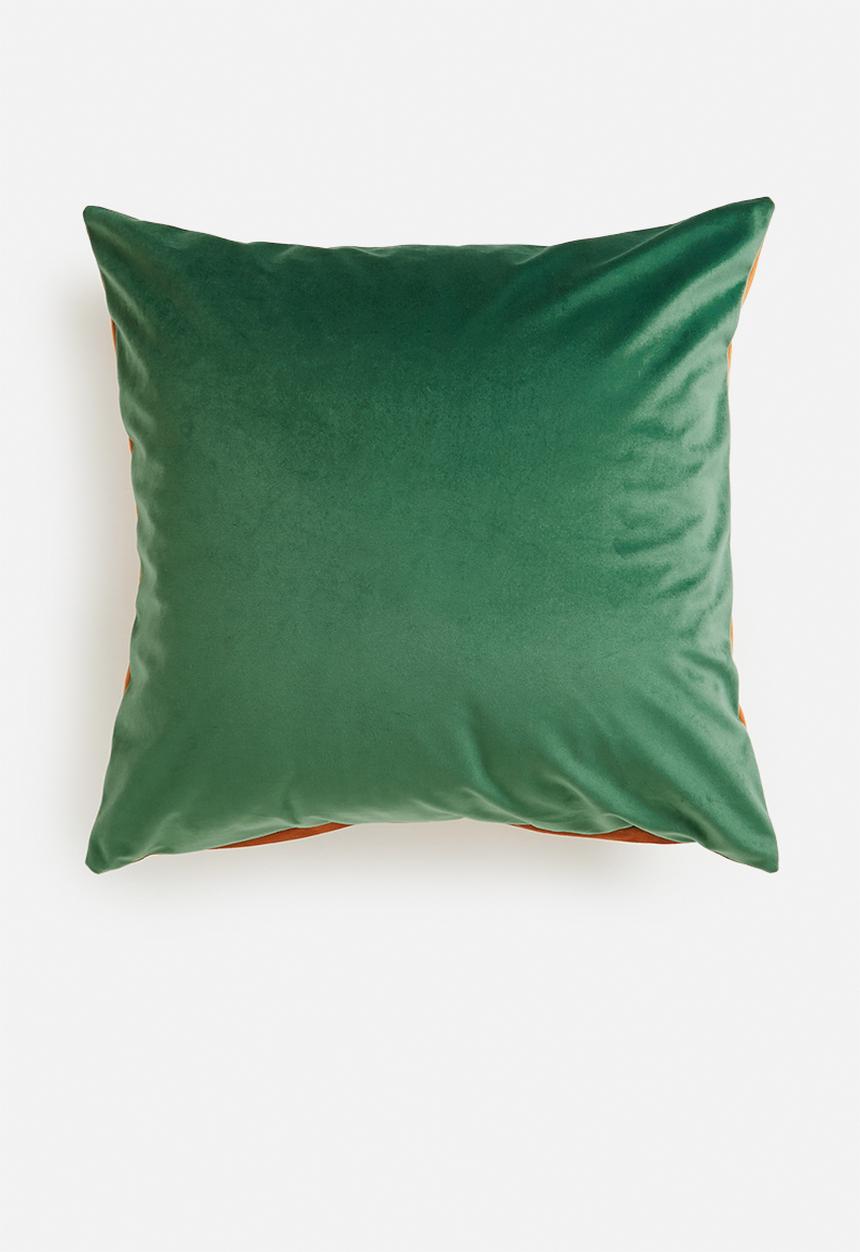 Hertex Fabrics - Magical contrast cushion cover - rust & green 