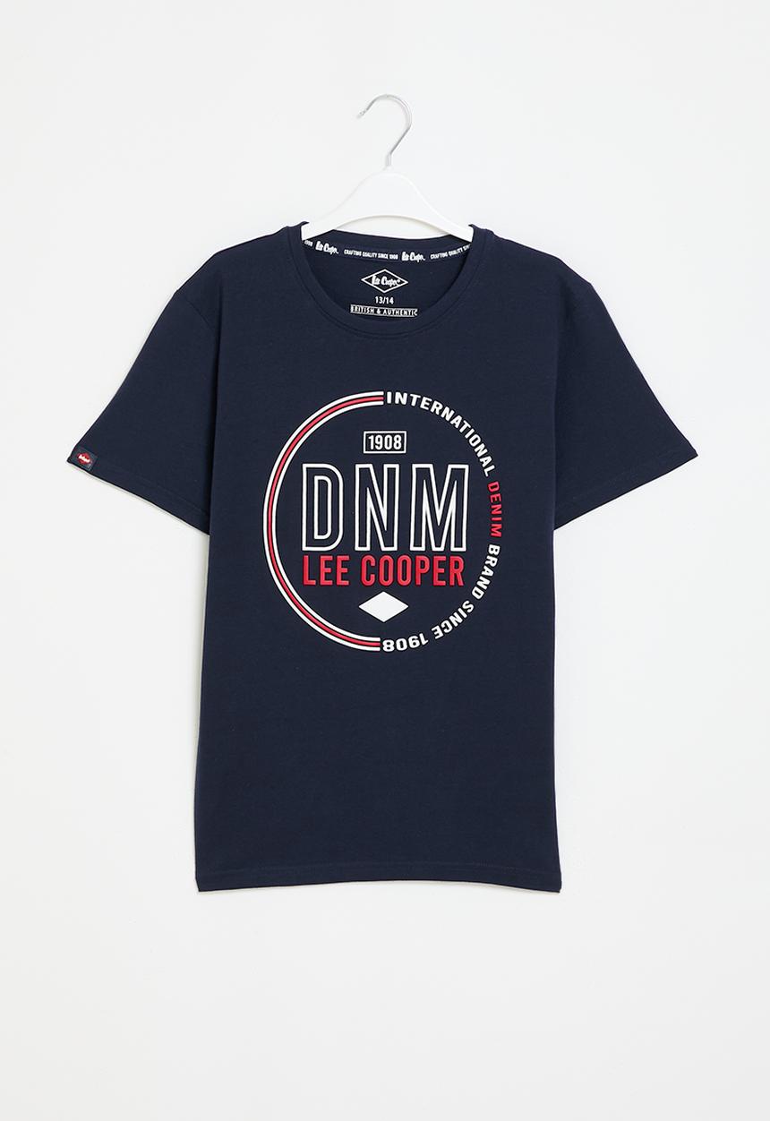 Lee Cooper - Circle dnm chest print kids tee - navy