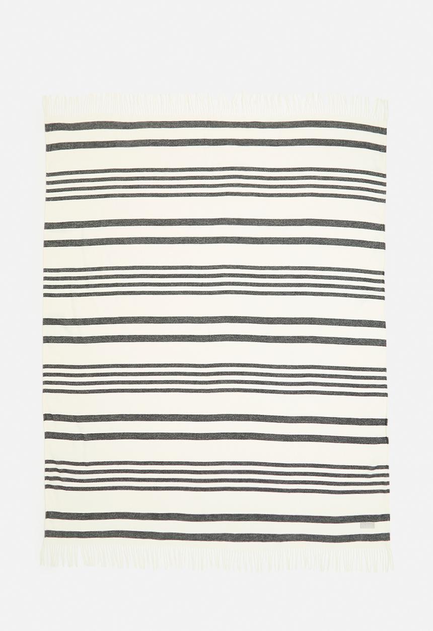 Aranda Blankets - Melody college throw - black & natural