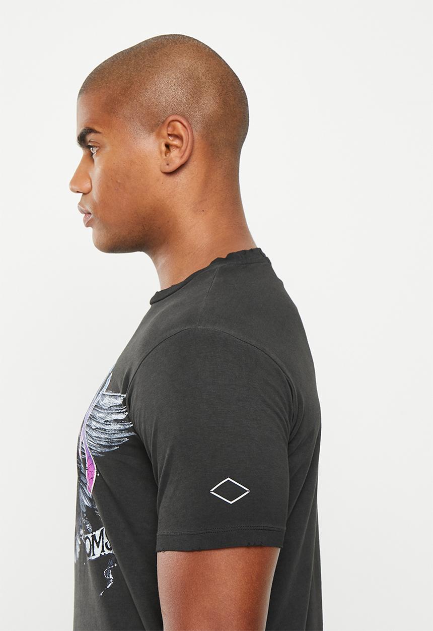 Replay - Garment dyed cotton jersey - blackboard