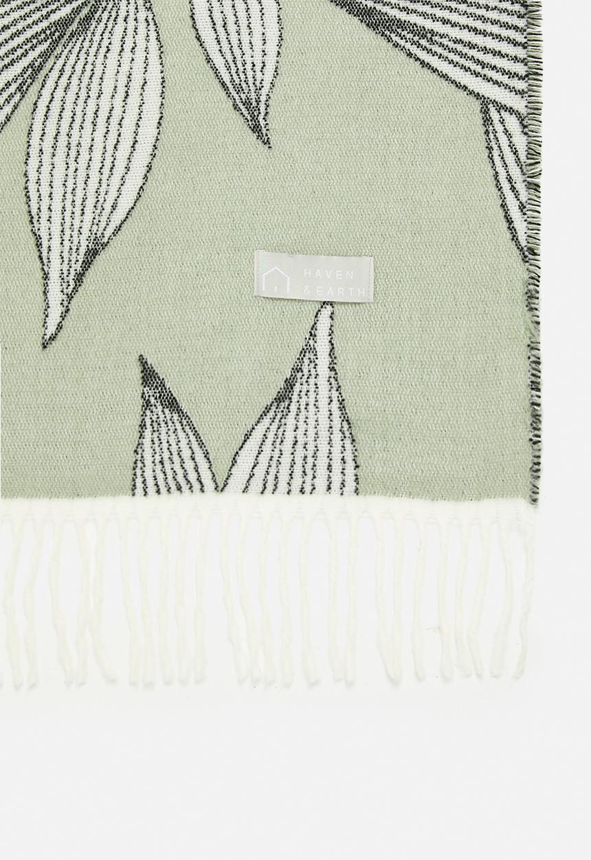 Aranda Blankets - Bella vita entomology throw - olive & black