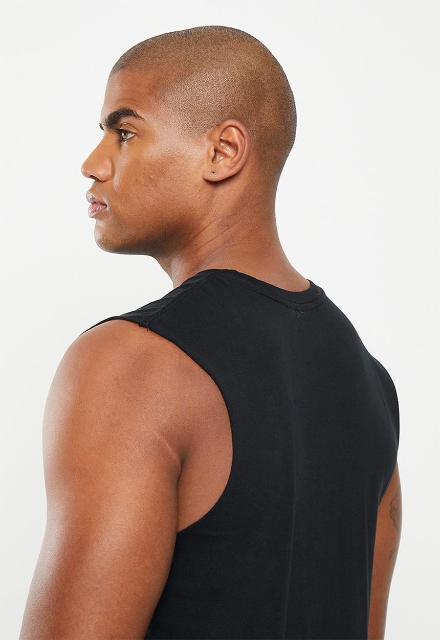 Cotton On - Organic muscle 2 pack - black