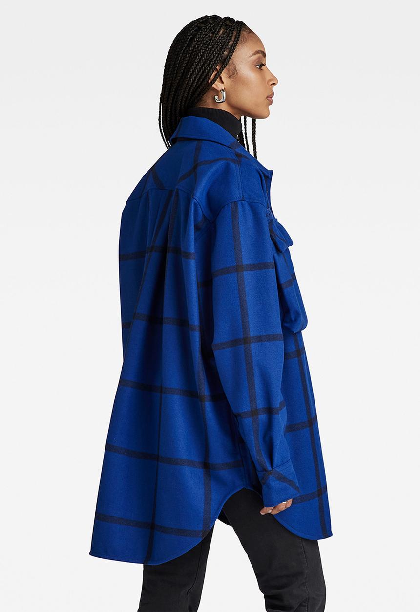G-STAR - Regular bf overshirt wmn - ballpen blue louis check