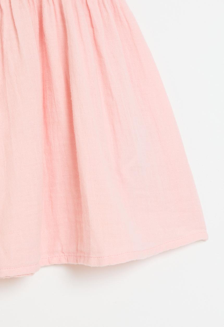 MINOTI - Double fabric embroidered dress - pink