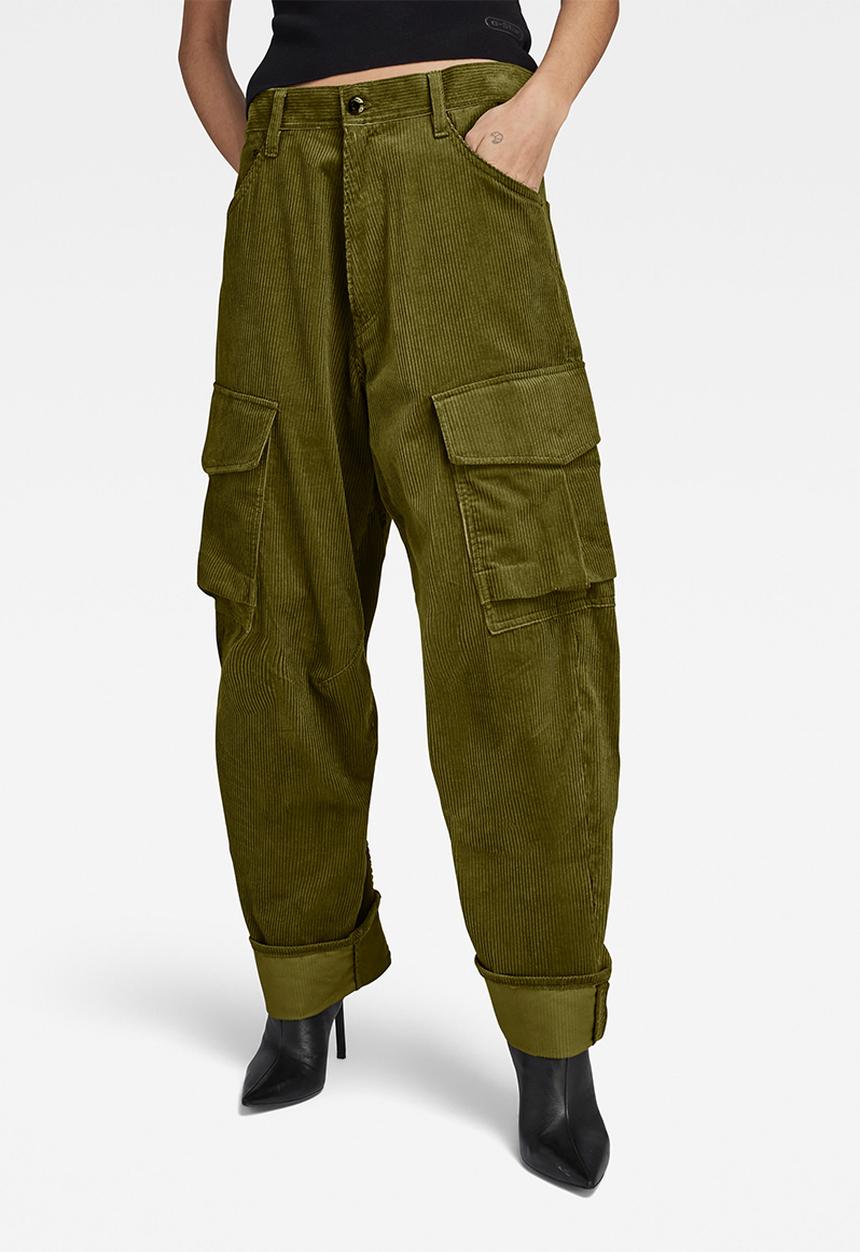 G-STAR - Cargo cord 3d bf pant wmn - dark olive