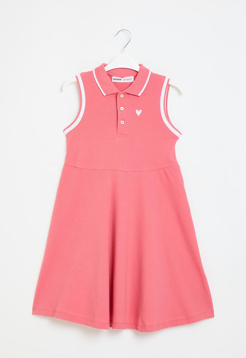 MINOTI - Pique vest dress - coral
