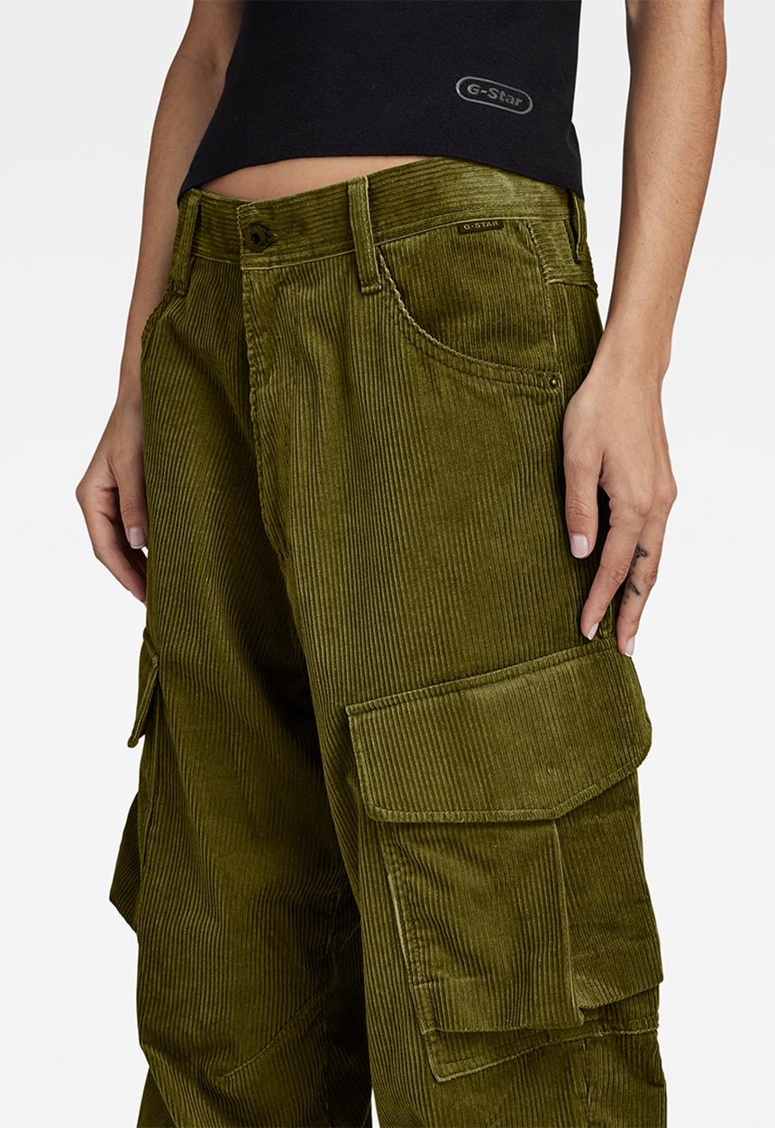 G-STAR - Cargo cord 3d bf pant wmn - dark olive
