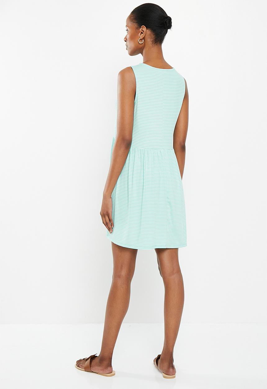 Vero Moda - Madi jill sleeveless dress - limpet shell snow white