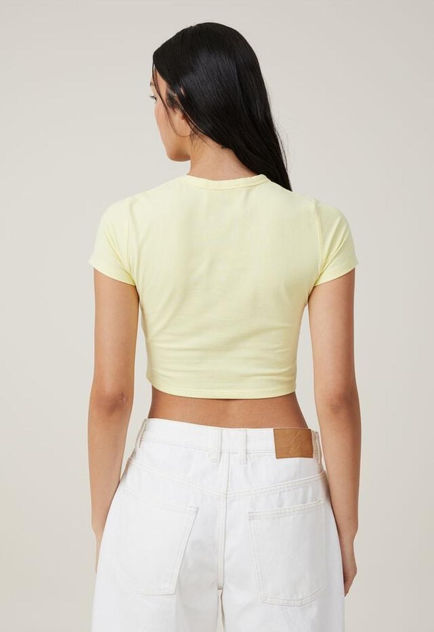 Cotton On - micro crop tee - sunny