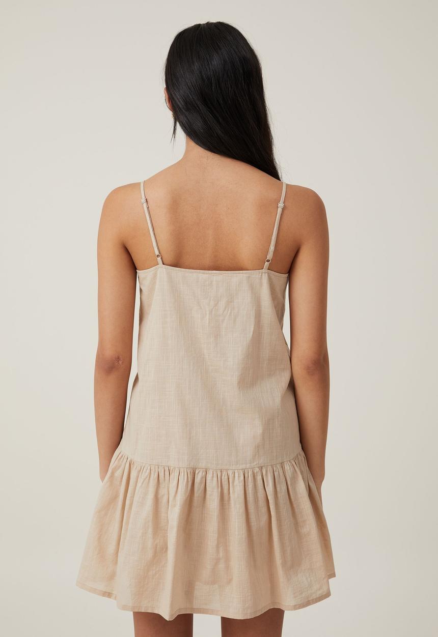 Cotton On - Brodie mini dress - mid taupe