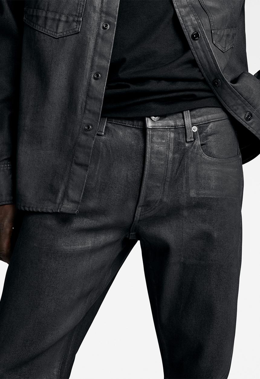 G-STAR - 3301 Slim nero black stretch denim - magma cobler
