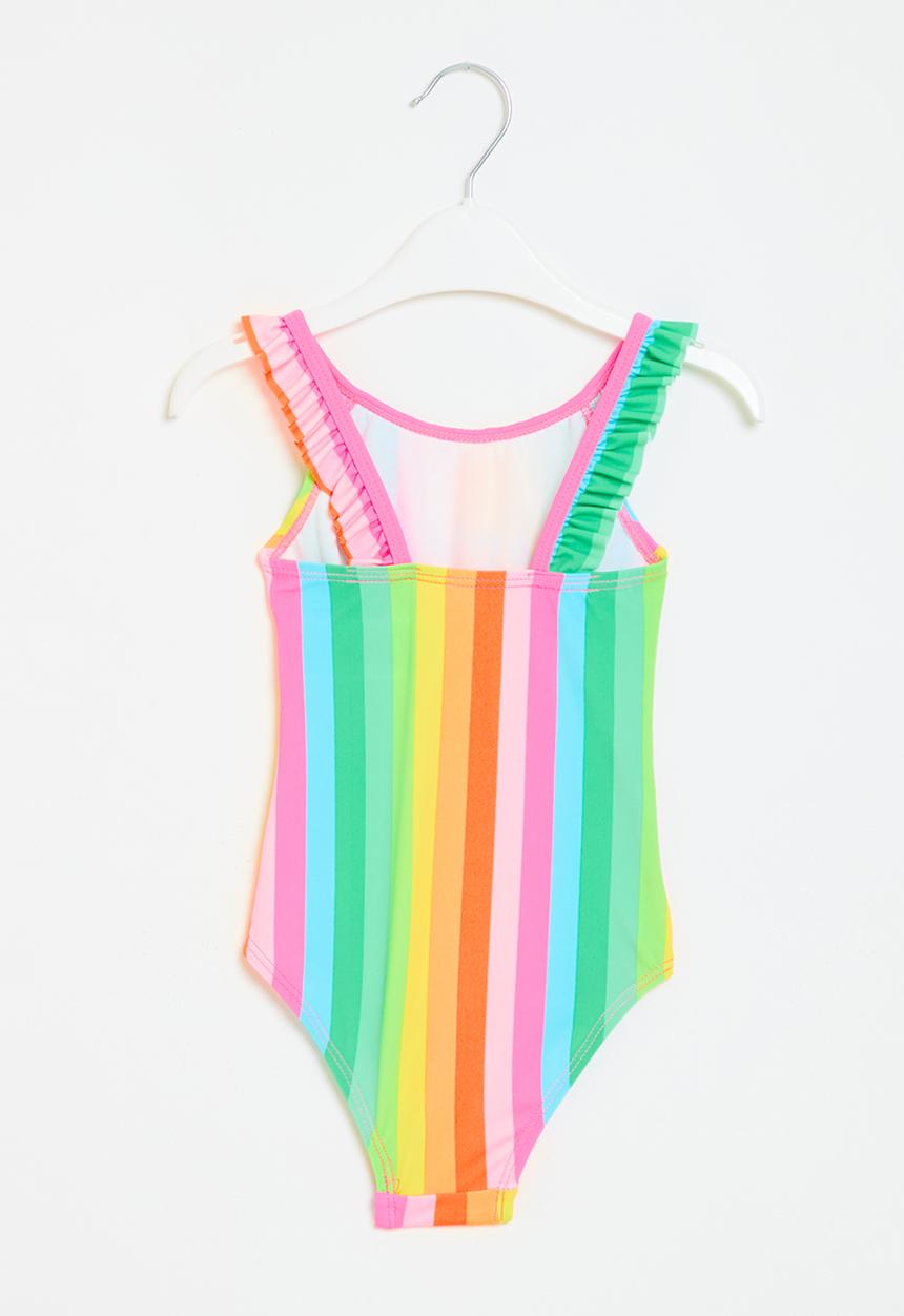 MINOTI - Stripe swimsuit with foil print - multi