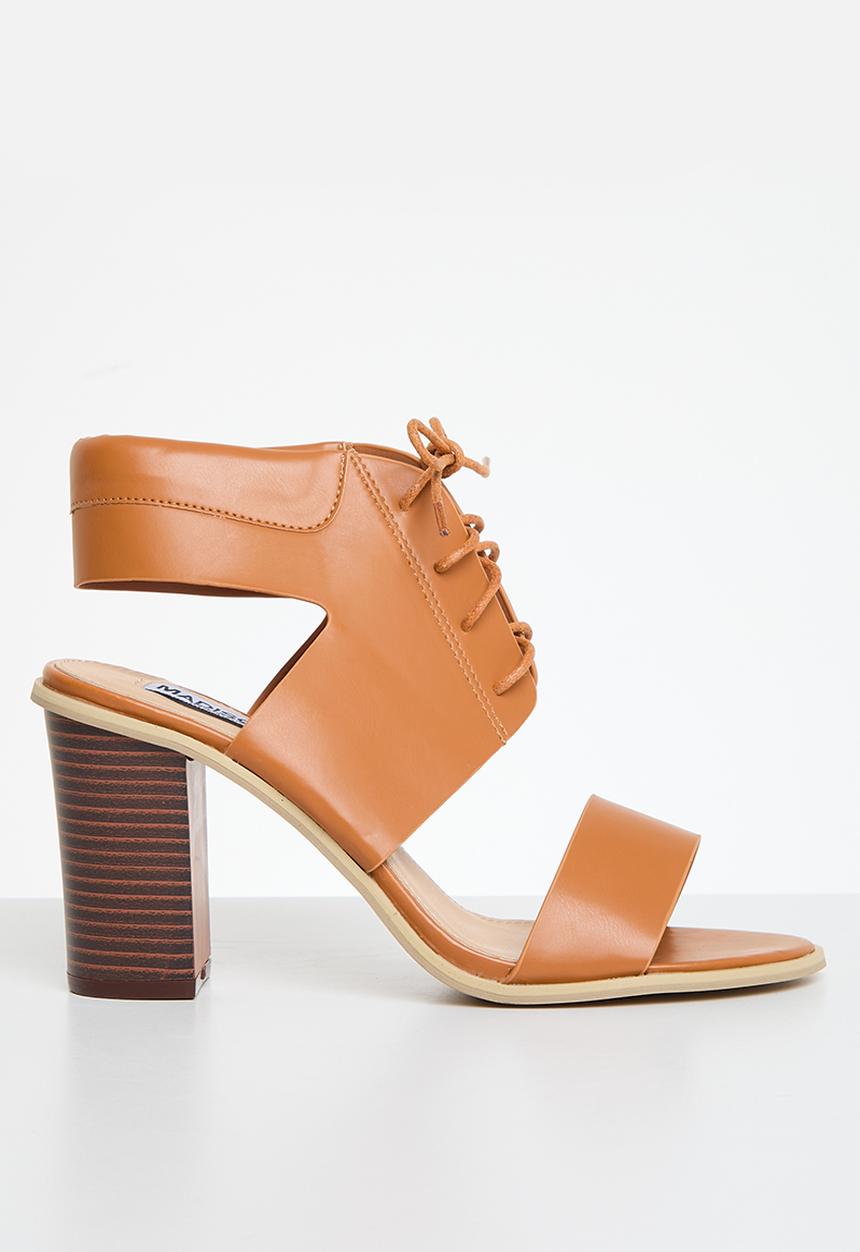 Madison® - Arenze tie detail blockheel sandal - tan