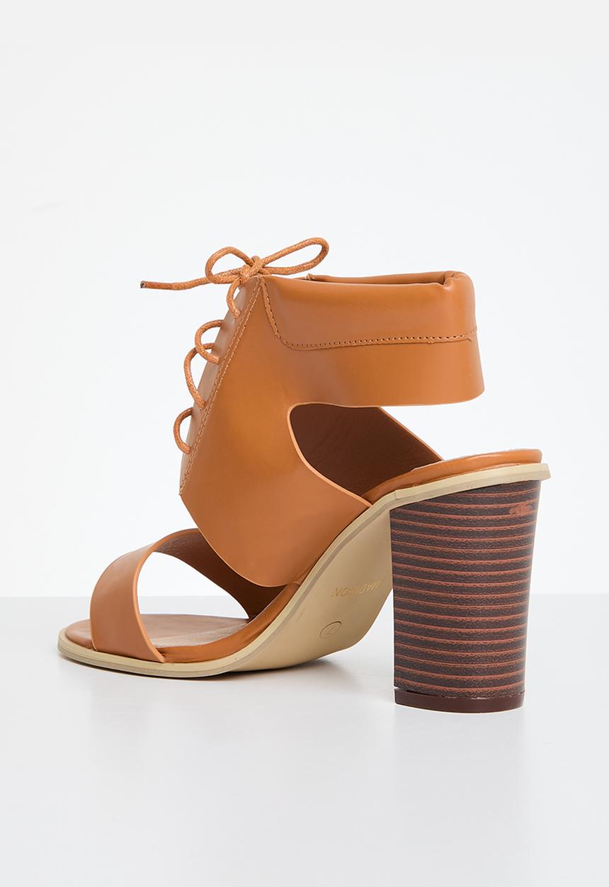 Madison® - Arenze tie detail blockheel sandal - tan