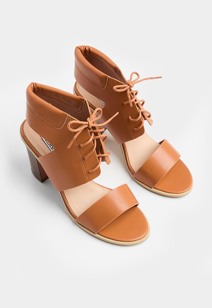 Madison® - Arenze tie detail blockheel sandal - tan