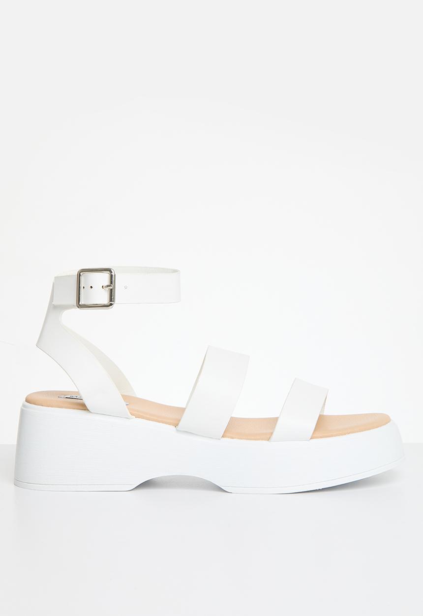 Madison® - Hannah flatform strap sandal - white