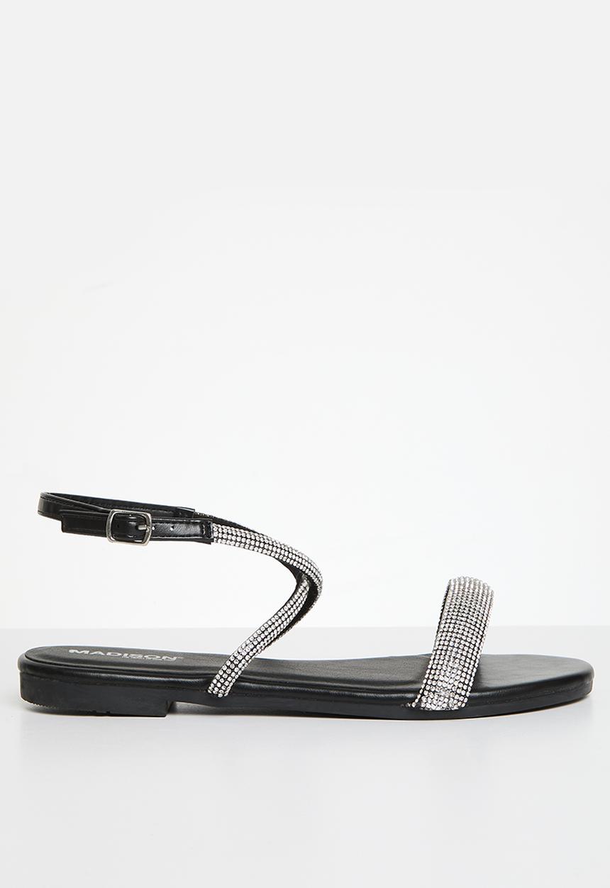 Madison® - Hillary ankle tie sandal - black
