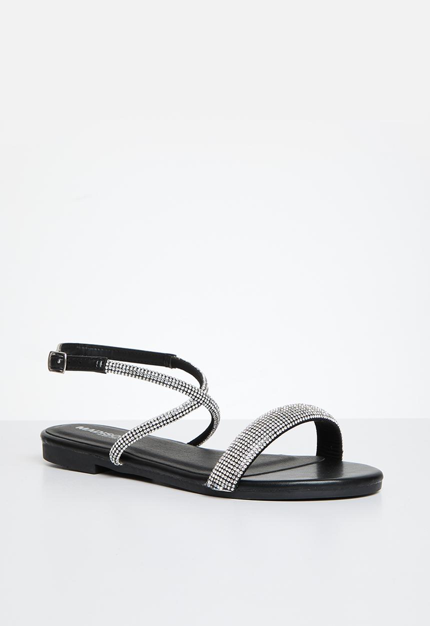 Madison® - Hillary ankle tie sandal - black