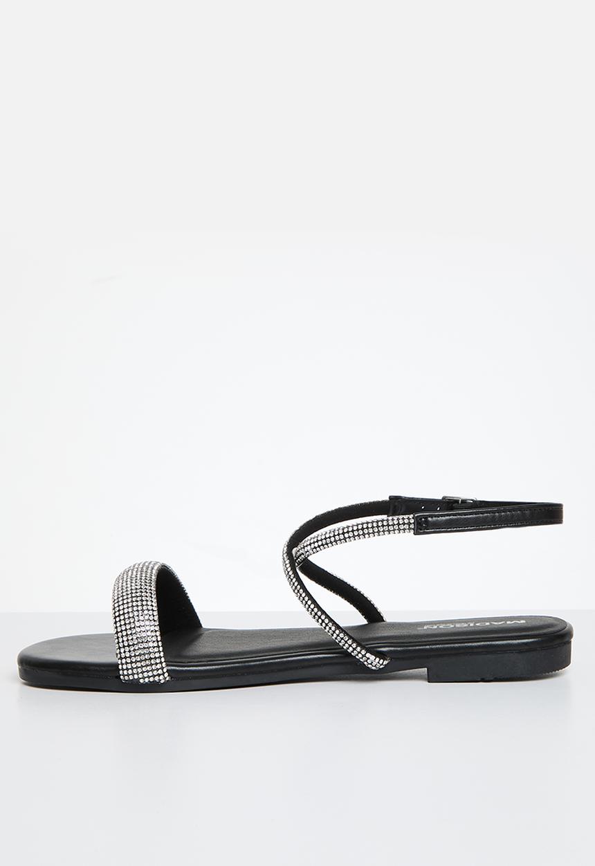 Madison® - Hillary ankle tie sandal - black