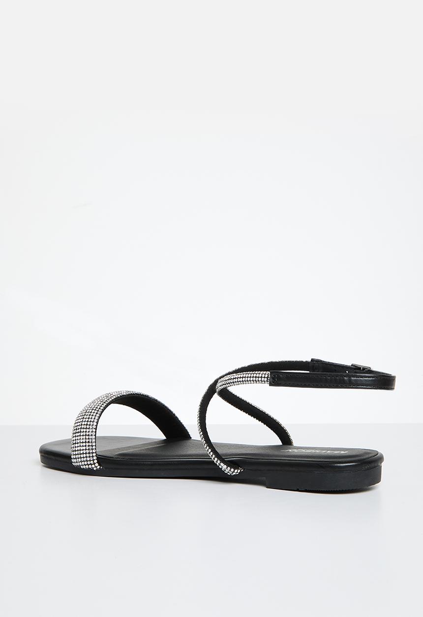 Madison® - Hillary ankle tie sandal - black