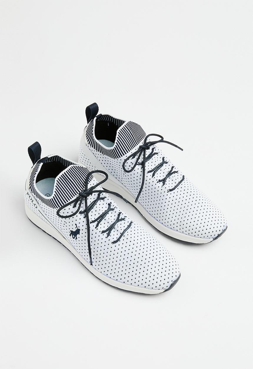 POLO - Classic knitted runner - white