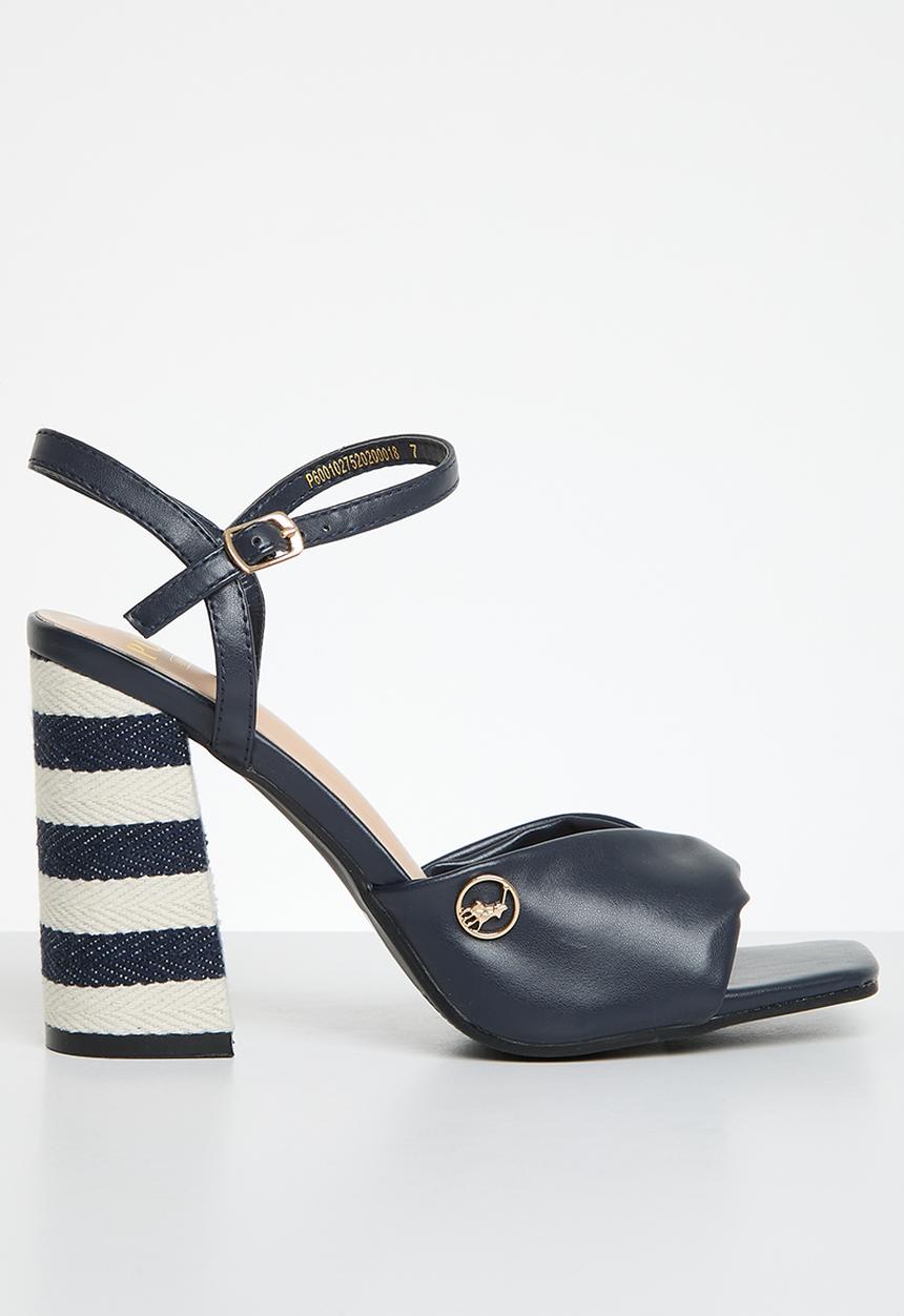 POLO - Womens espadrille heeled sandal - navy