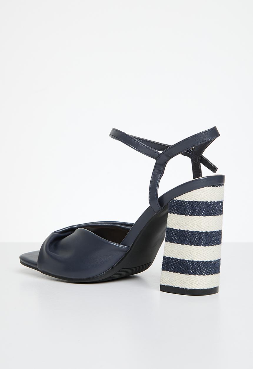 POLO - Womens espadrille heeled sandal - navy