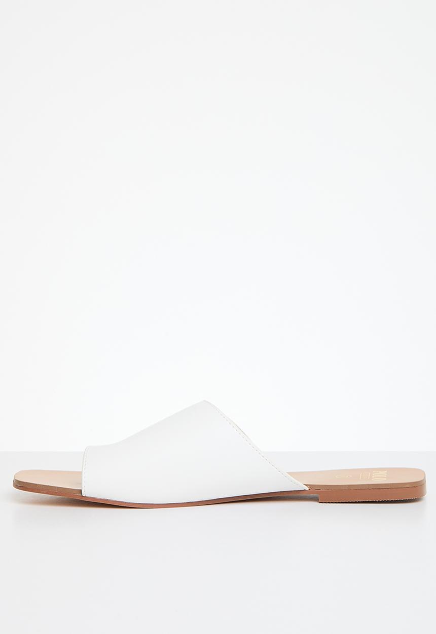 POLO - Womens toe post slip on sandal - white