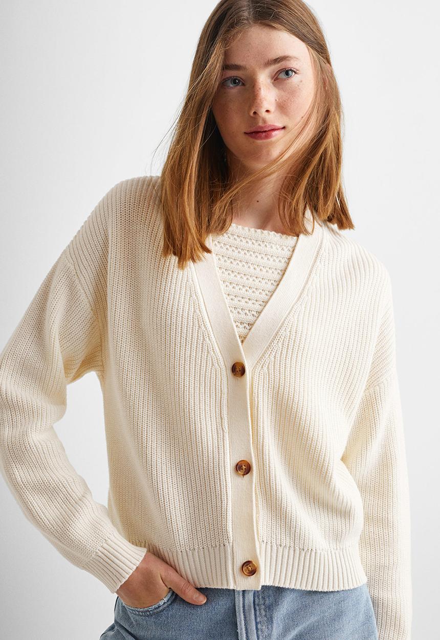 MANGO - Cardigan jaipur - light beige