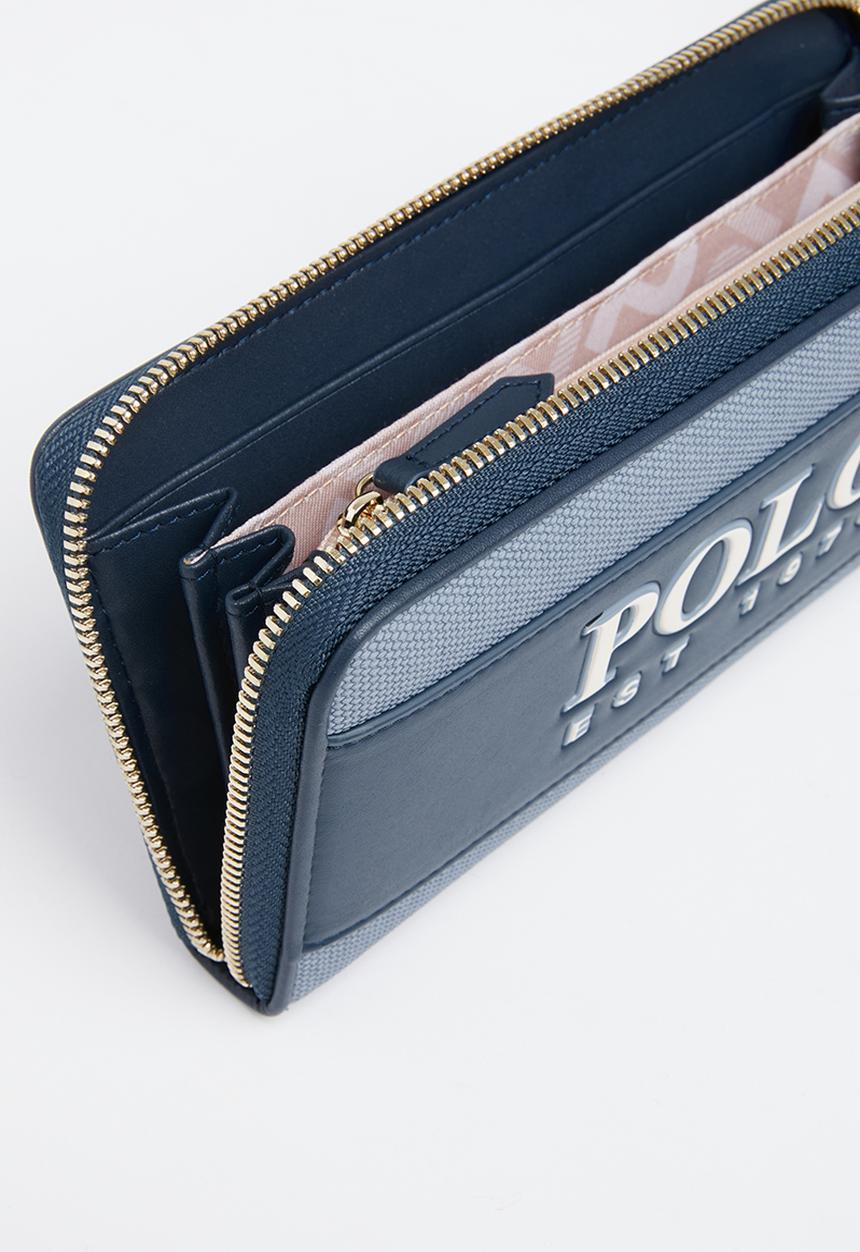 POLO - Zip around purse - blue