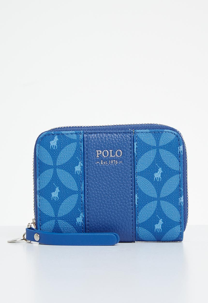 POLO - Mini zip around purse - blue