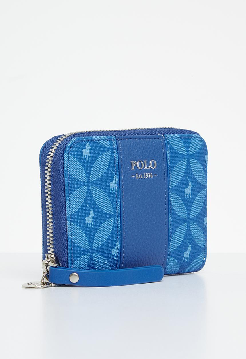 POLO - Mini zip around purse - blue
