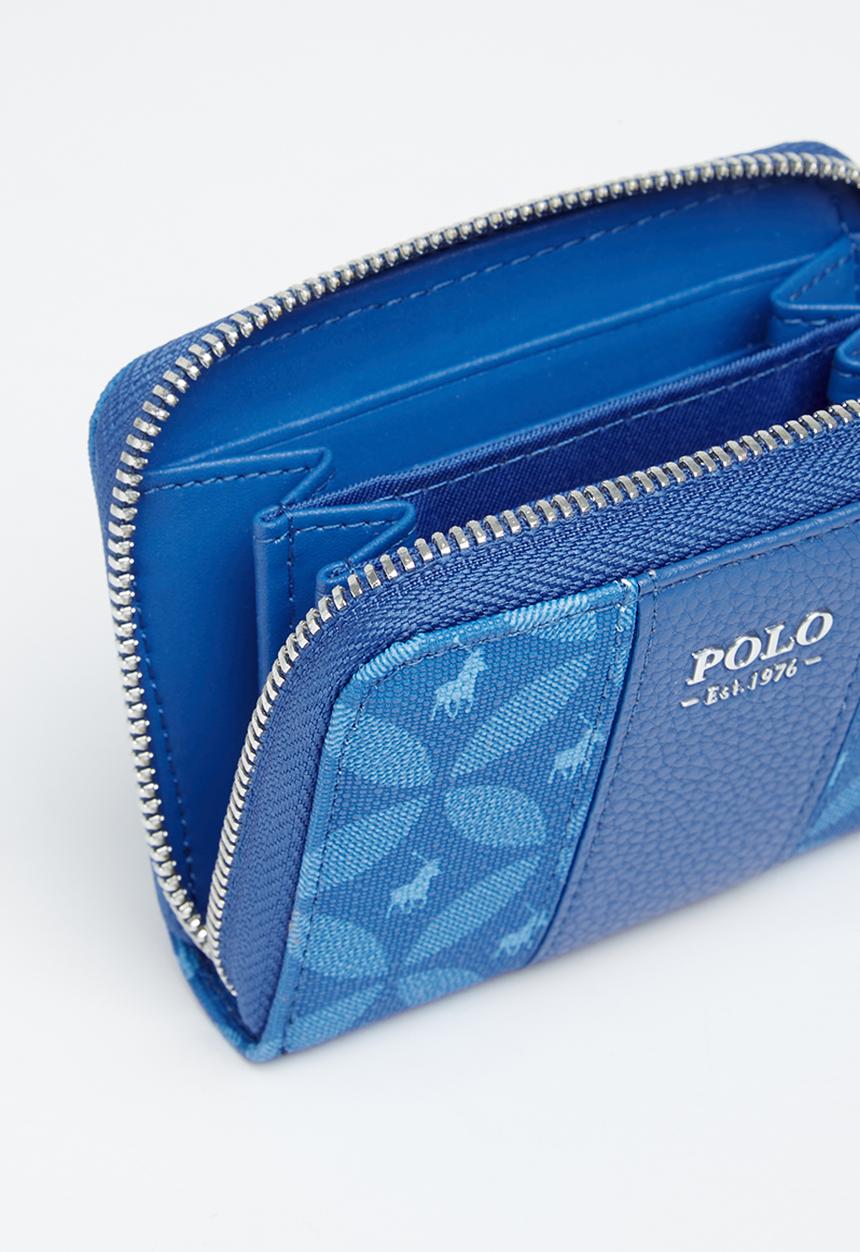 POLO - Mini zip around purse - blue