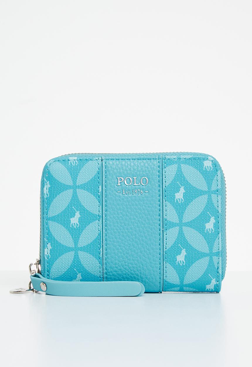 POLO - Mini zip around purse - aqua