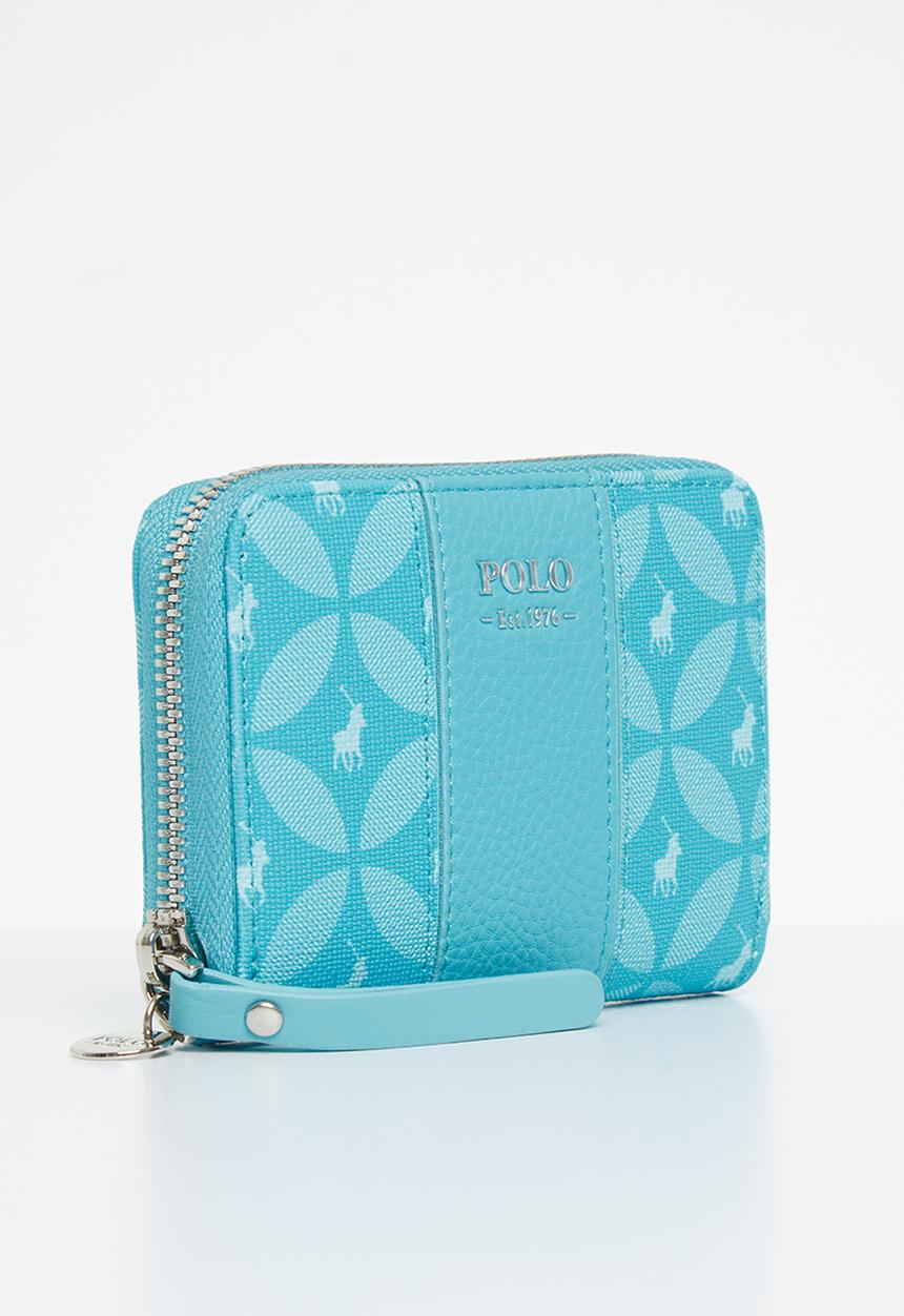 POLO - Mini zip around purse - aqua