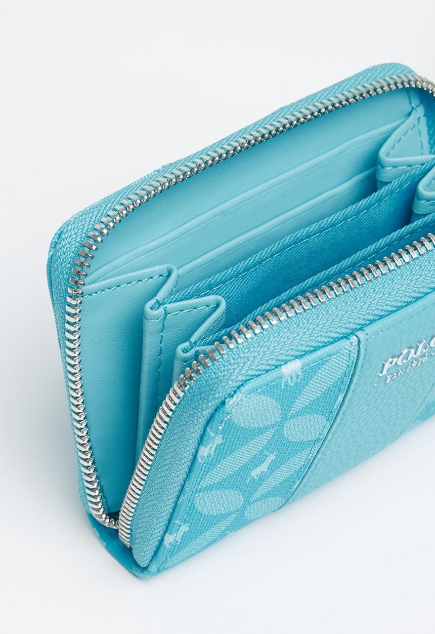 POLO - Mini zip around purse - aqua