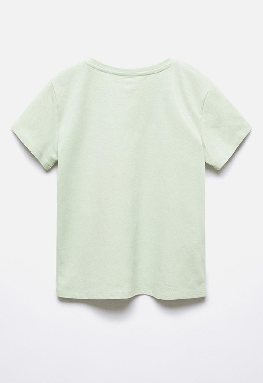 MANGO - T-shirt sheldonc - pastel green