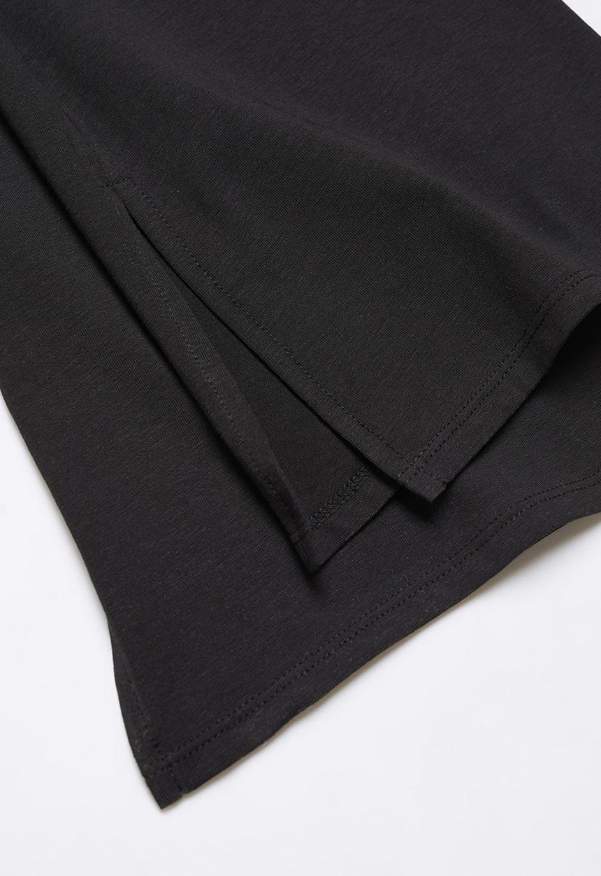MANGO - Leggings flaret - black