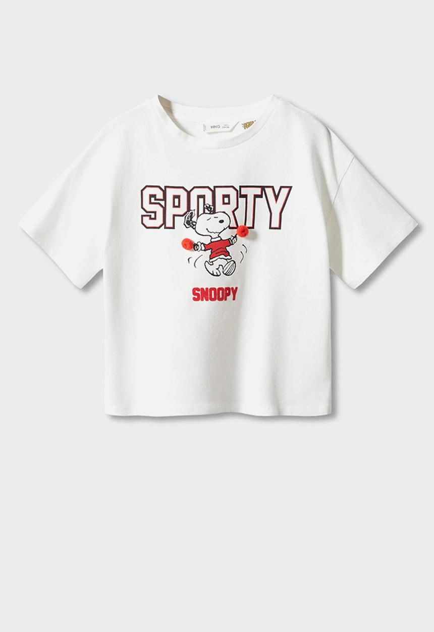 MANGO - T-shirt sporty - off white