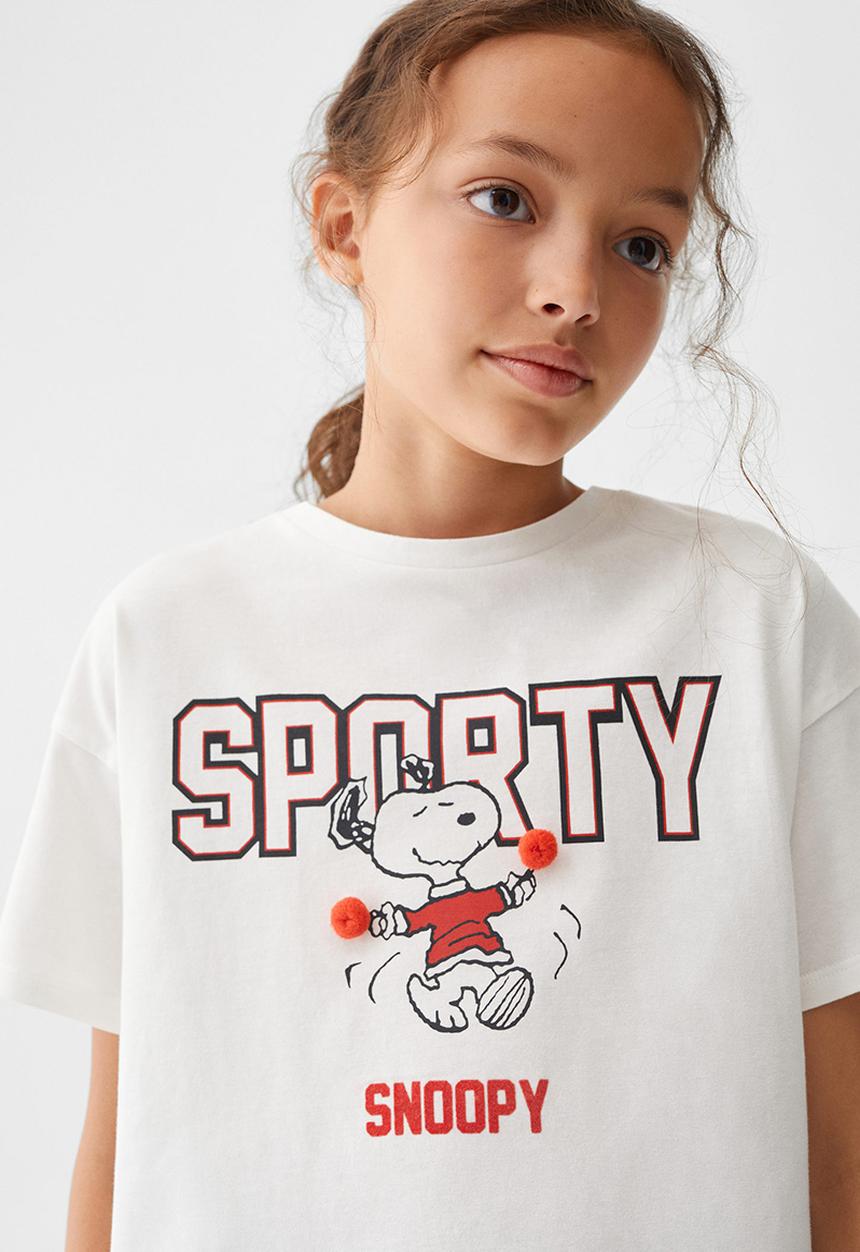 MANGO - T-shirt sporty - off white
