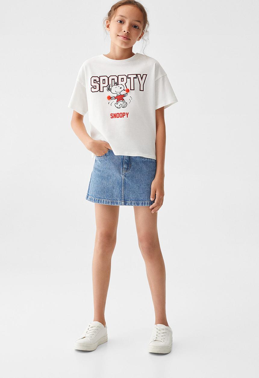MANGO - T-shirt sporty - off white