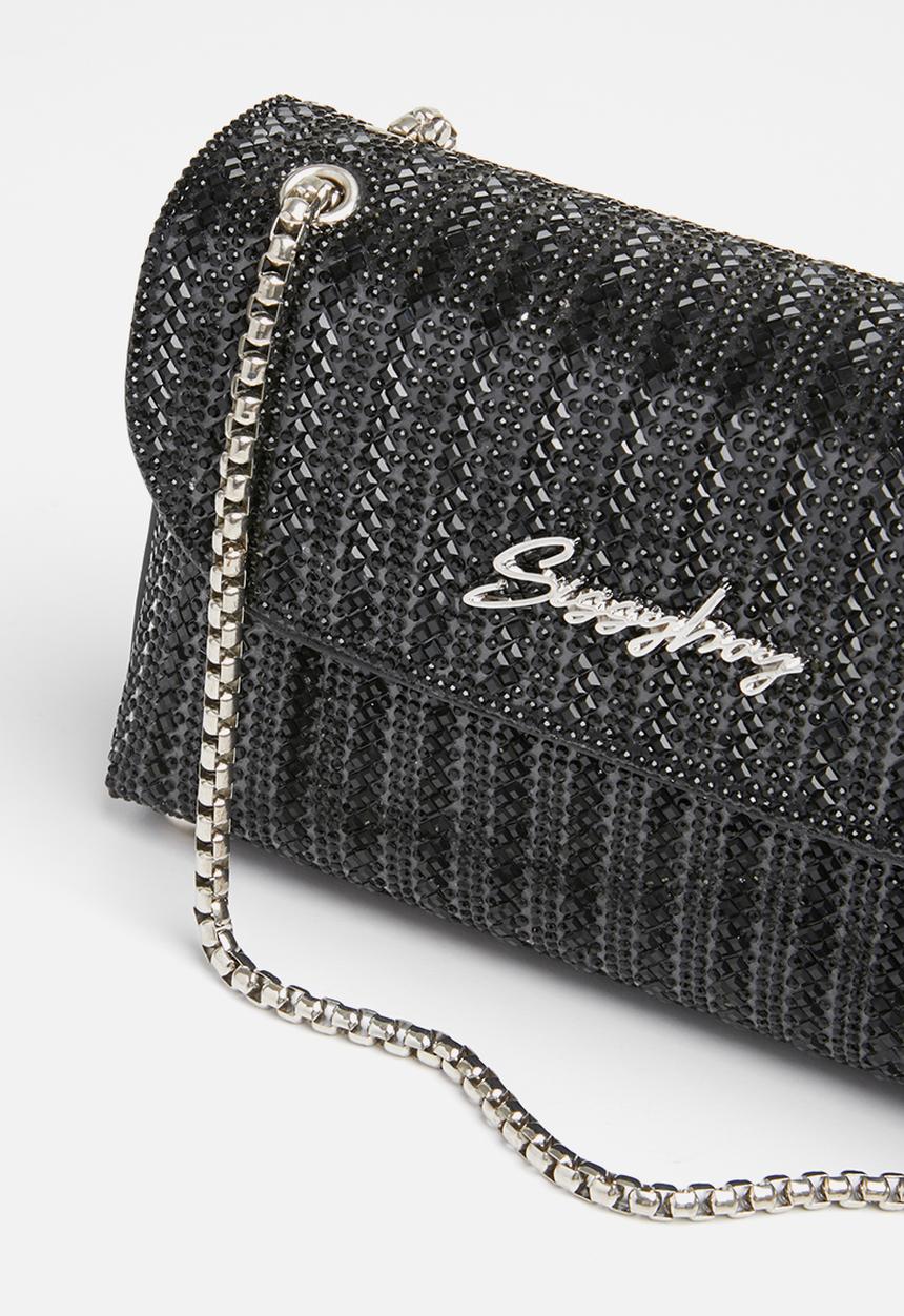 SISSY BOY - Bling mini bag - black