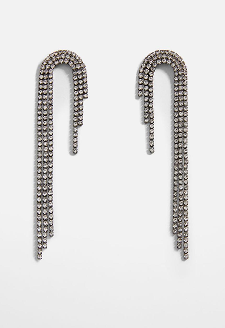 MANGO - Earrings diamond - silver