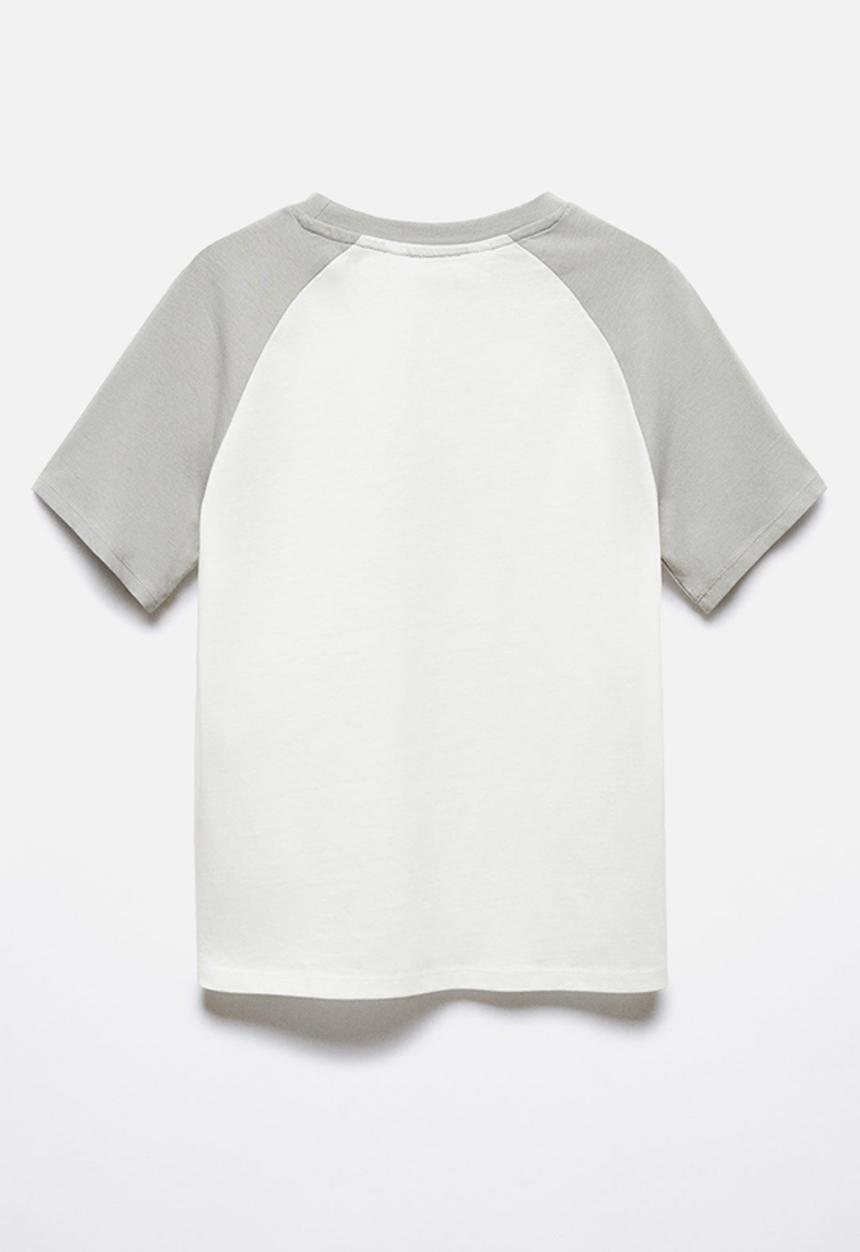MANGO - T-shirt garage - grey & white