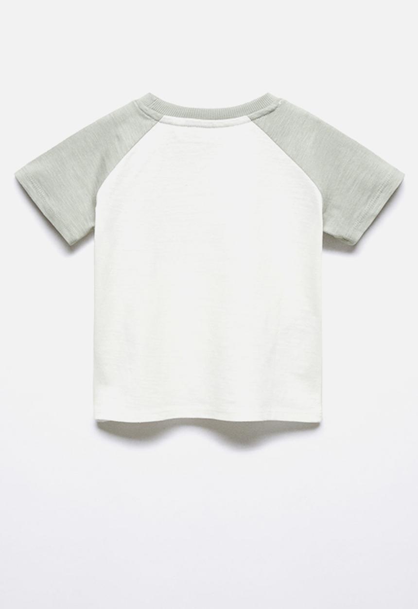 MANGO - T-shirt motofast - grey & white