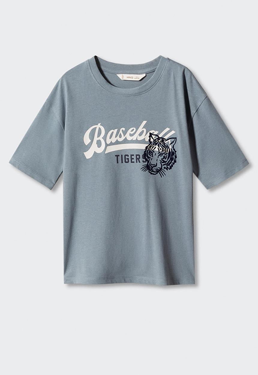 MANGO - T-shirt college - blue