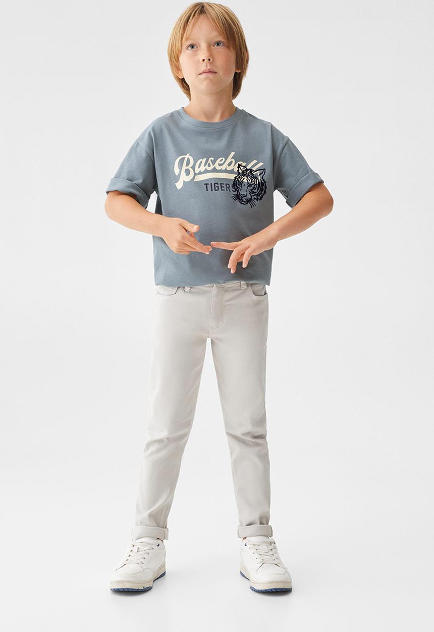 MANGO - T-shirt college - blue