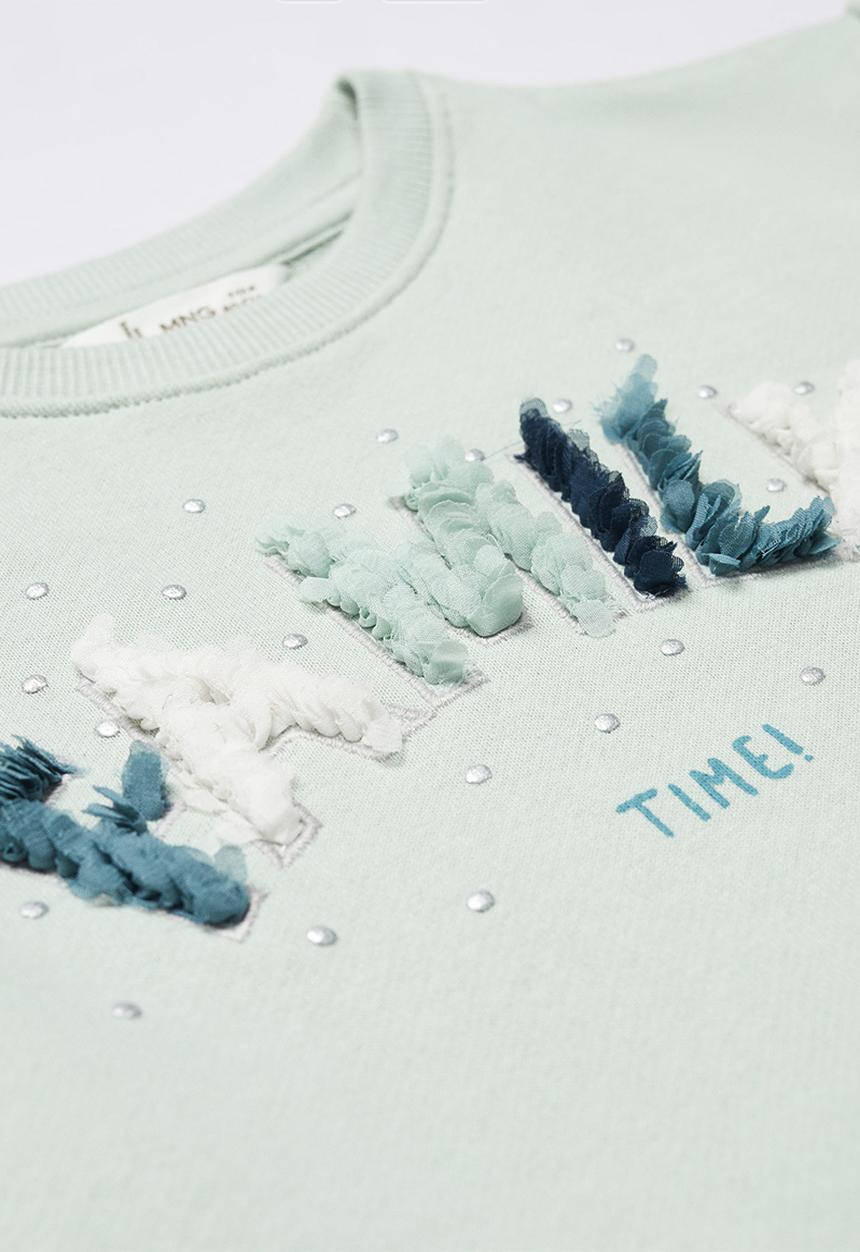 MANGO - Sweatshirt chiff - turquoise