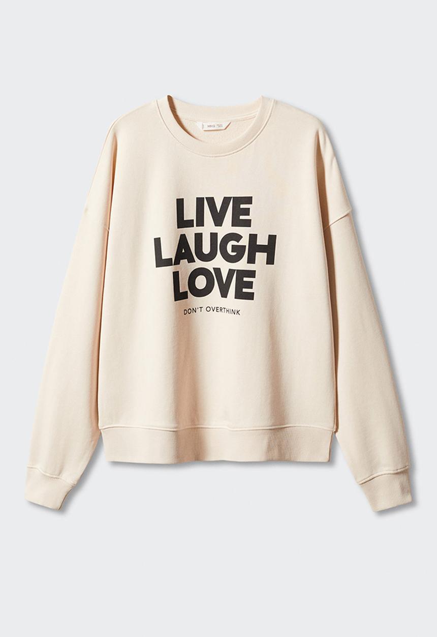 MANGO - Sweatshirt love - beige